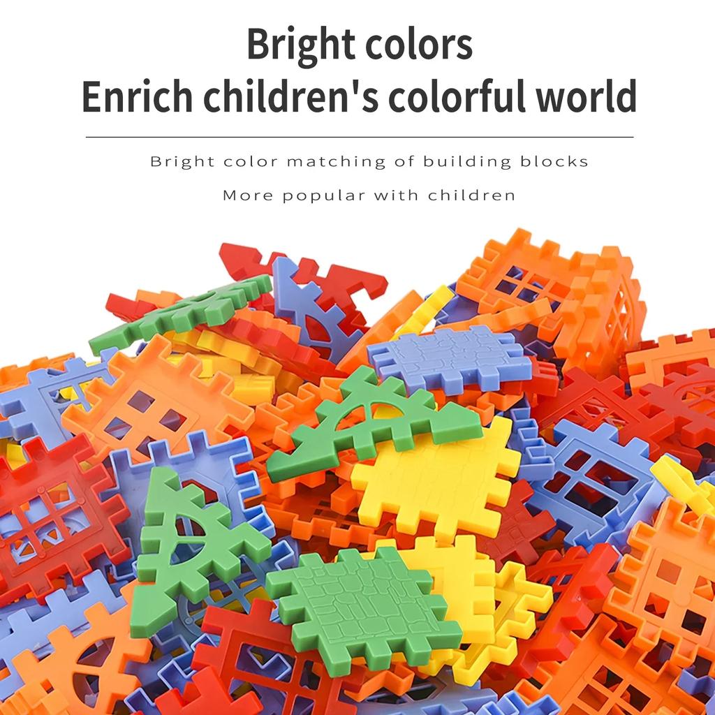 Non-Toxic Children Building Houses Building Blocks Assembling Toys Puzzle Large Particle Blocks Wall And Window Models Puzzle For Kids Toy