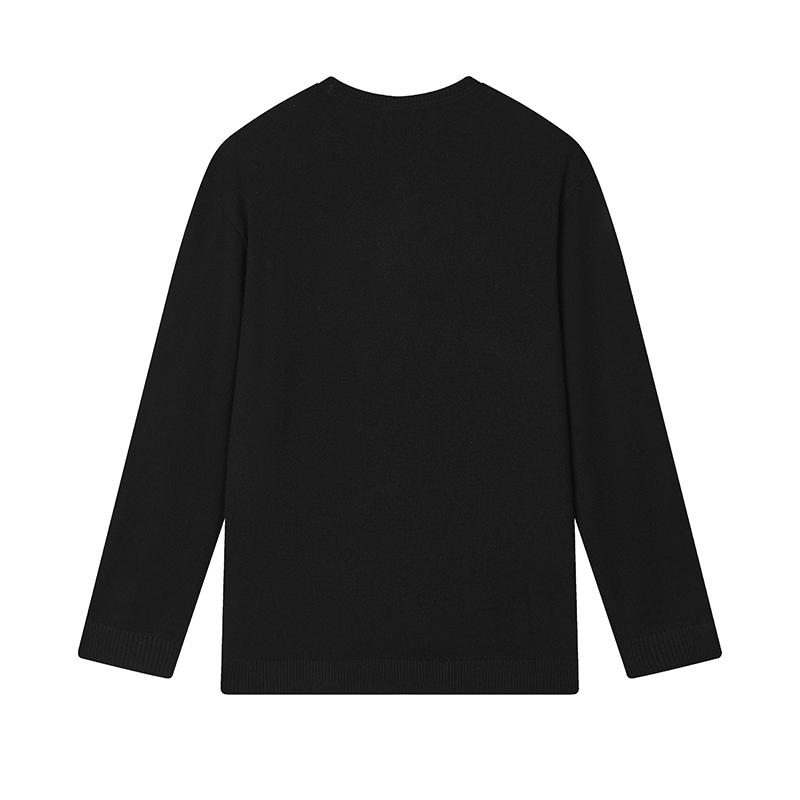 FILA Milano Italian Luxury Sports Collection 1911 Simple Comfortable Casual Knit Sweater Men sweater Black F11M515401F-BK
