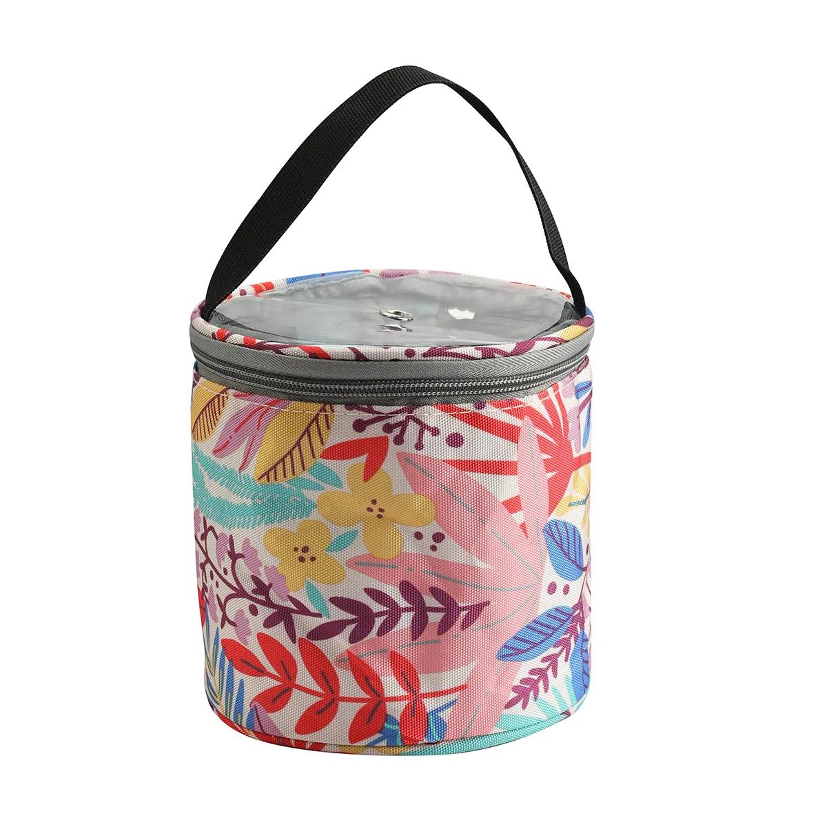 Yarn Storage Bag Storage Bucket Bag Handmade Crochet Bag Wristlet Bag Portable with Built-in Holes Travel-Friendly XL 1590₽