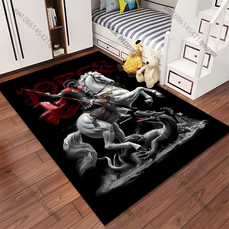 Heroic battle against evil carpet Yoga living room room decor children's crawling mat doormat area rug games mat