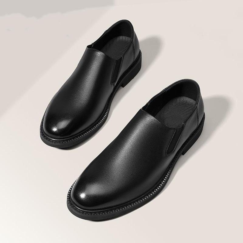 New Men's Leather Shoes Handmade High Quality Casual Oxford Business Work Shoes Black Coffee Lace-up Comfortable Man Shoes