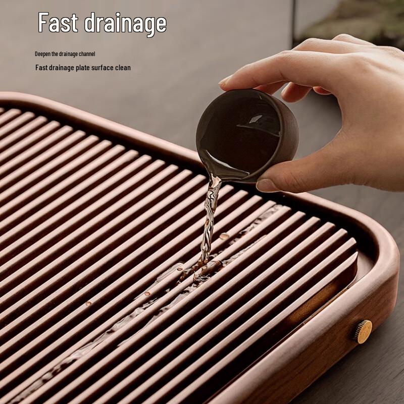 Tangyu Bakelite Solid Wood Tea Tray