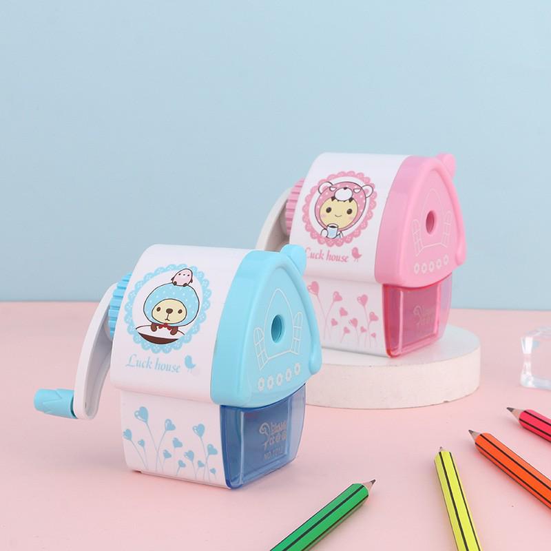 Creative Cartoon Robot Pencil Sharpener – Cute Hand-Cranked Sharpener for Primary School Students