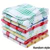 10pcs Dishcloths Waffle-pattern Plaid Kitchen Towels Kitchen Housekeeping Cleaning Cloth Highly Absorbent Quick-drying Lint-free