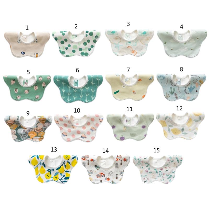 Toddler 360 Degree Rotation Drool Bibs Scarf Baby Infants Feeding Bib Soft Pure Cotton Bandana Waterproof Saliva Towel