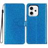 For Oppo Reno14 5G (Global) Wallet Case Glitter Anti-Scratch Leather Stand Phone Cover with Strap
