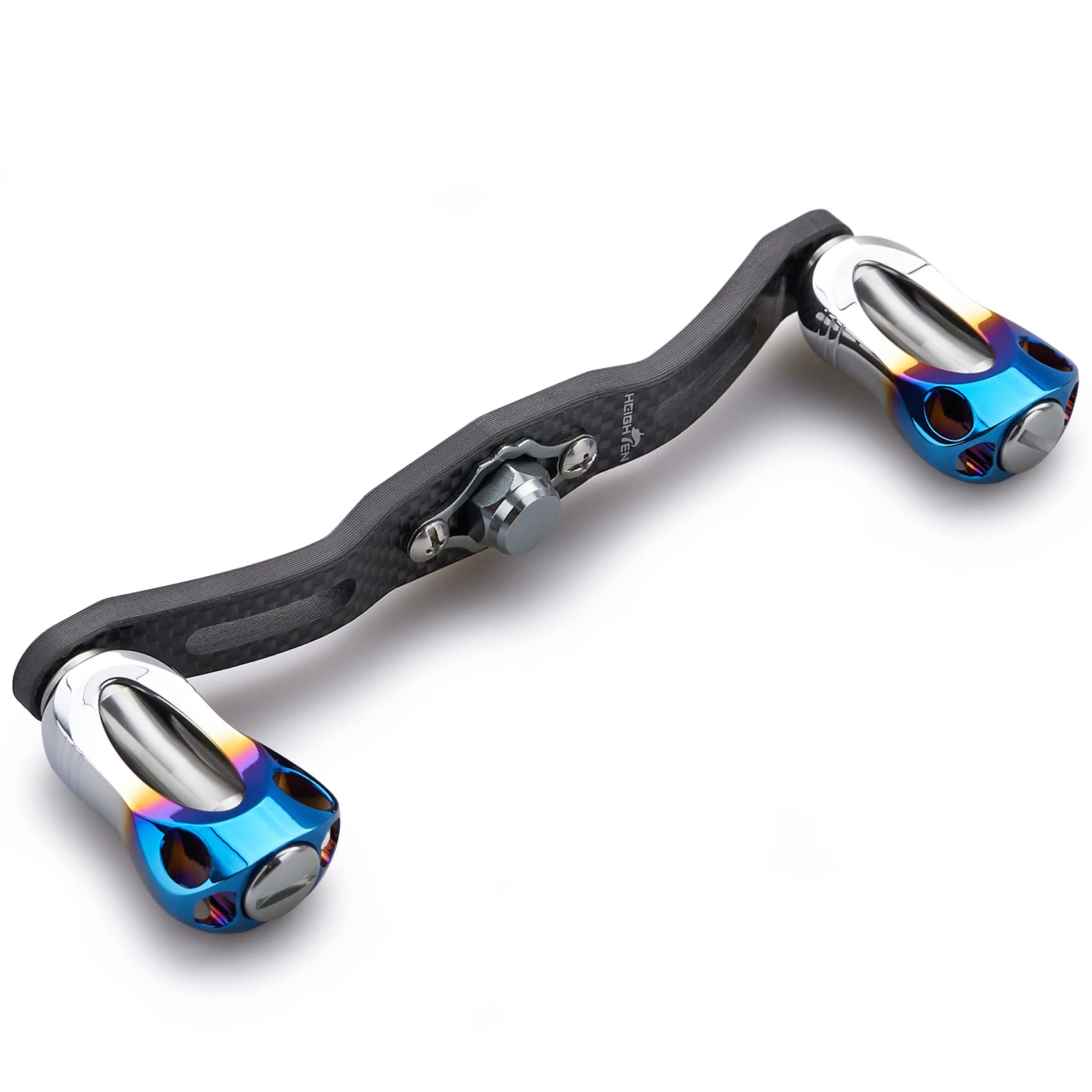 

HEIGHTEN Рукоятка катушки Ткань из древесного угля Карбон Кноб 22 мм Shimano Daiwa Abu Универсальная катушка для бейткастинга Серия Aurora 120/110 мм 1.5K (120 мм, оружейная сталь) (600)