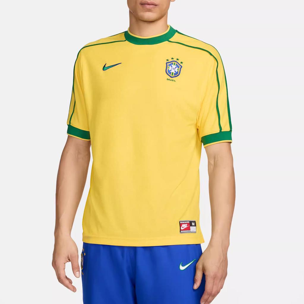 Nike Brazil 1998 Reissue Jersey Varsity Maize/Pine Green/Lucky Green Men Tops Yellow FZ6682-741