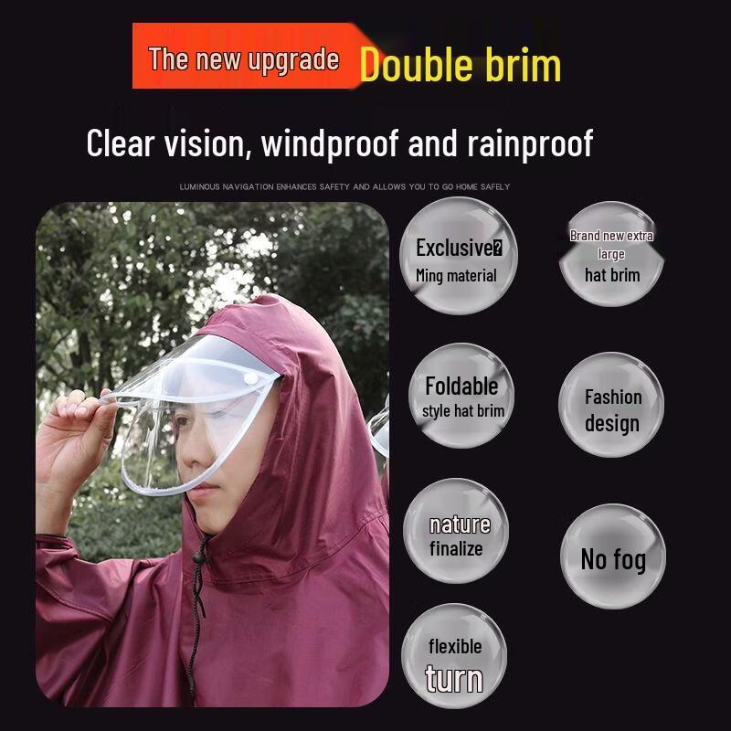 Mingchen Double-Layer Electric Scooter Rain Poncho