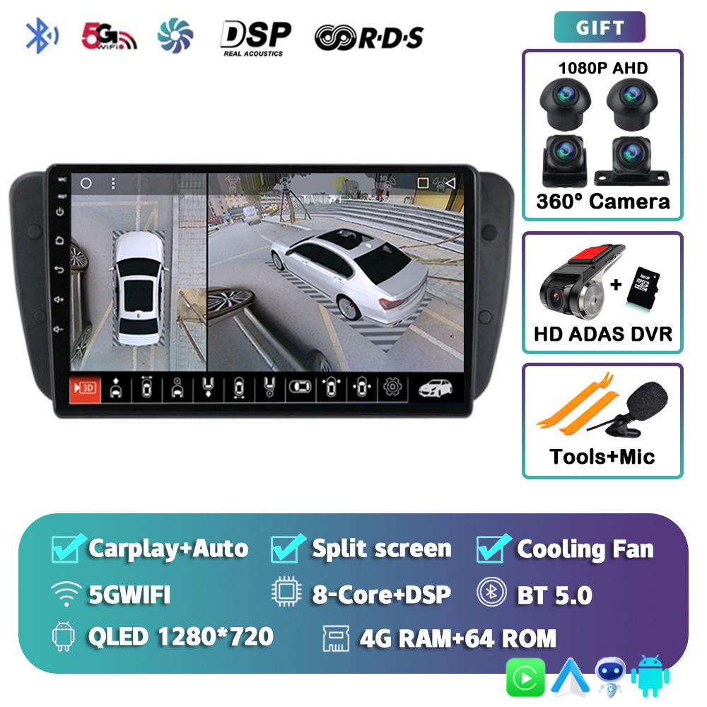 Android 14 Car Radio For Seat Ibiza MK4 6J SportCoupe Ecomotive Cupra 2009 2010 2011 2012 - 2016 Multimedia Video Player Stereo