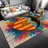 Valencia CF Colorful Logo Carpet suitable as a non-slip mat for the living room or bedroom sofa