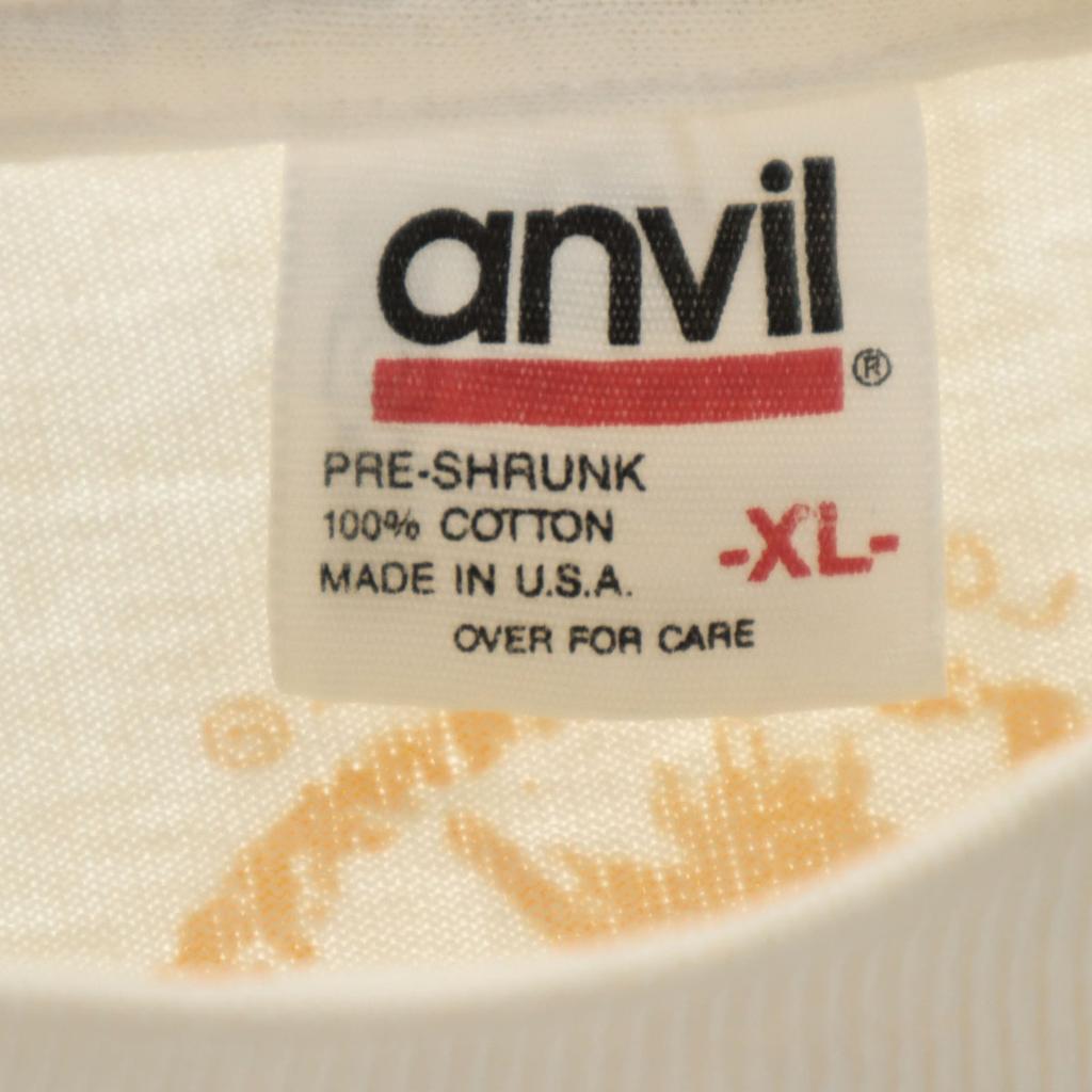 Anvil 90s Made In USA Old Armadillo Print Short Sleeve T-shirt Men's Used