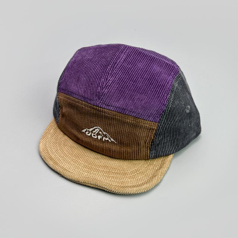 Japanese Embroidery Block Baseball Hats New Unisex Corduroy Breathable Retro Sunshade Versatile Street Fashion Peaked Caps