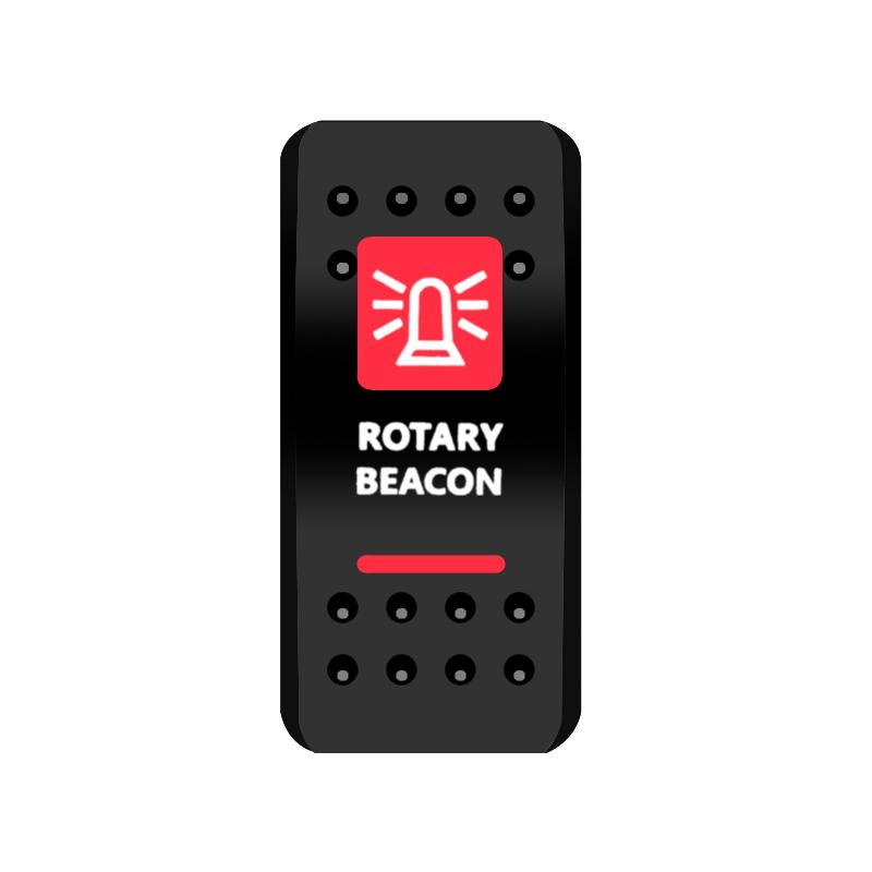 BANDC Boat Rocker Switch Cover (No Switch) Red Marine Dash Cap Labels for RV Heater Carling Switch Car Jeep Wrangler Accessories