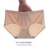 Ice Silk Seamless Breathable Mesh Mid-Waist Hollow Out Sexy Thin Women's Triangle Panties
