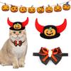 New Halloween Cat Collars Kawaii Elastic Pet Headwear Cute Pumpkin Dog Necklace