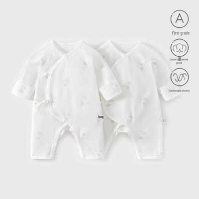 Long Sleeve Airy Newborn Romper – Summer Thin, Seamless Infant Onesie Pajamas with Butterfly Design