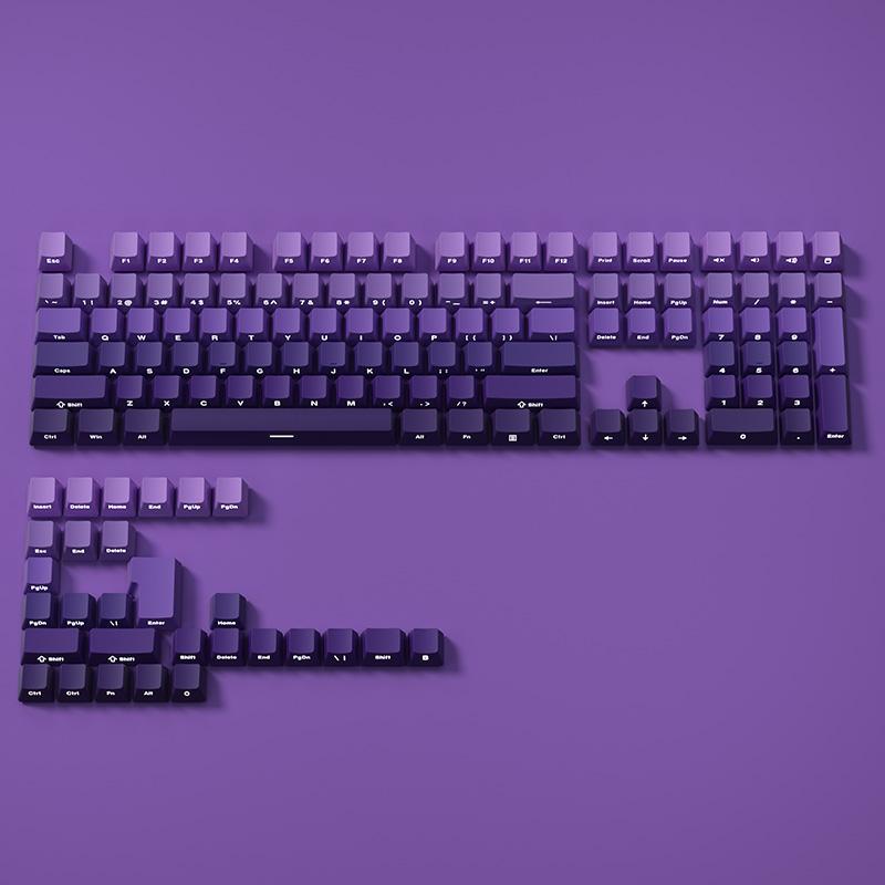 

Gradient Keycaps Side Printed Shine Through PBT Double Shot OEM Profile for MX Switches Gaming Keyboard 130+key caps key cap