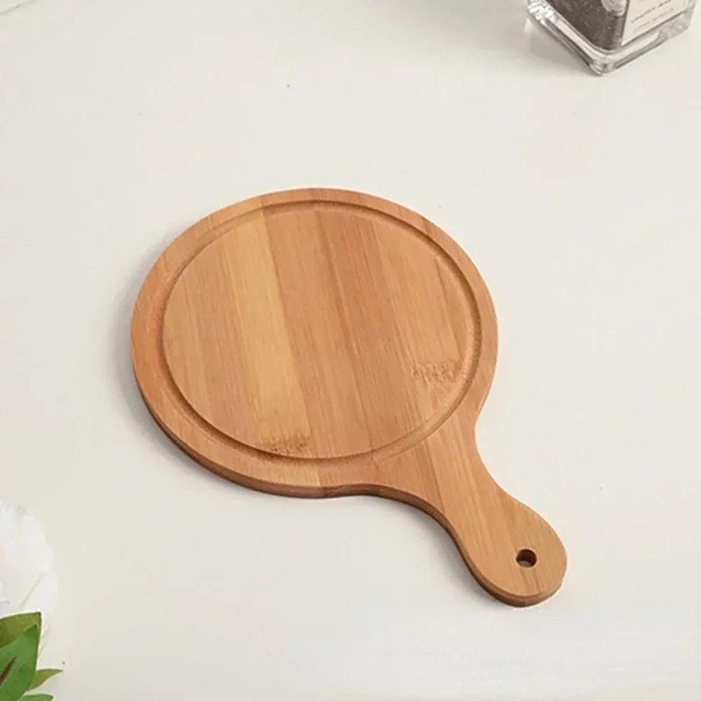 1Pcs Stone Cutting Bamboo Pizza Tray Platter Baking Tray New Wooden Pizza Board  Kitchen Tool