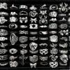10/20 Pezzi Set di Anelli Teschio Punk Vintage Per Donne Uomini Stile Misto Moda Gotico Hip Hop Occhio Ragno Gioielli Regali per Feste