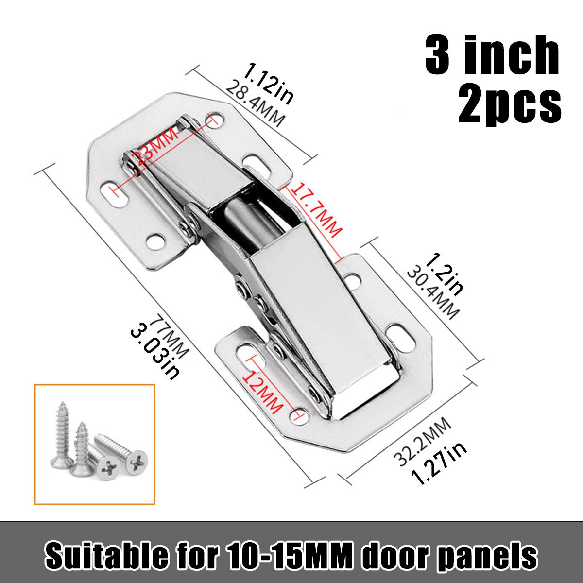 

Cabinet Hinges,90 Degree Soft Close Surface Mount Spring Frameless Concealed Cabinet Door Hinges for Cupboard,Easy Install
