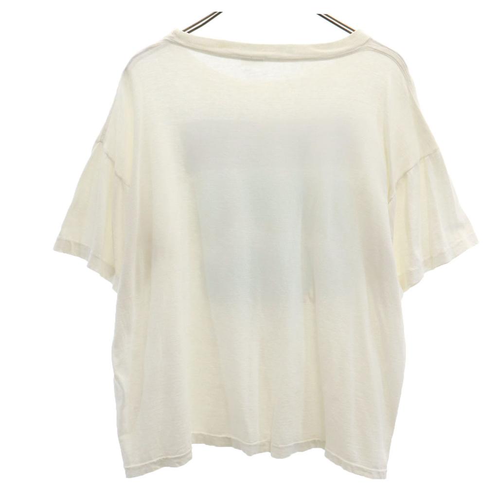 OLD 80s 90s Short sleeve Single stitched printed logo T-shirt white Men's Used