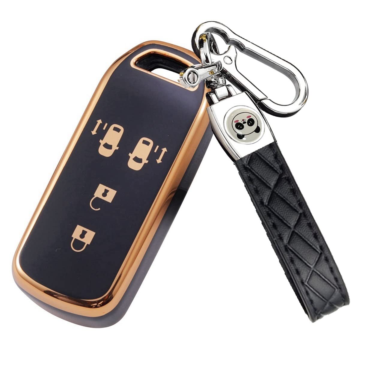 [ZANEKO] N-BOX key case compatible Honda NBOX smart key case ZA-XMjb-NBOX4btC11J-Black чёрный