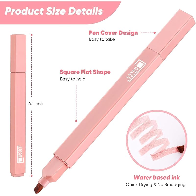 UCRAVO Aesthetic Cute Highlighters Bible Highlighters and Pens No Bleed, highlighter pen, Mild Soft Chisel Tip Pastel Hi 61