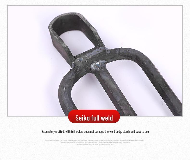 Rust-Proof Manganese Steel Garden Fork & Hoe: 2, 3, and 4 Tines for Digging, Soil Loosening, and Land Reclamation