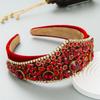 Wide Brim Women Hair Hoop Shiny Baroque Headdress Fashion Rhinestone Headband  Travel