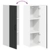 Wall Cabinet LUCCA Black 30 X 31 X 100 Cm Particleboard