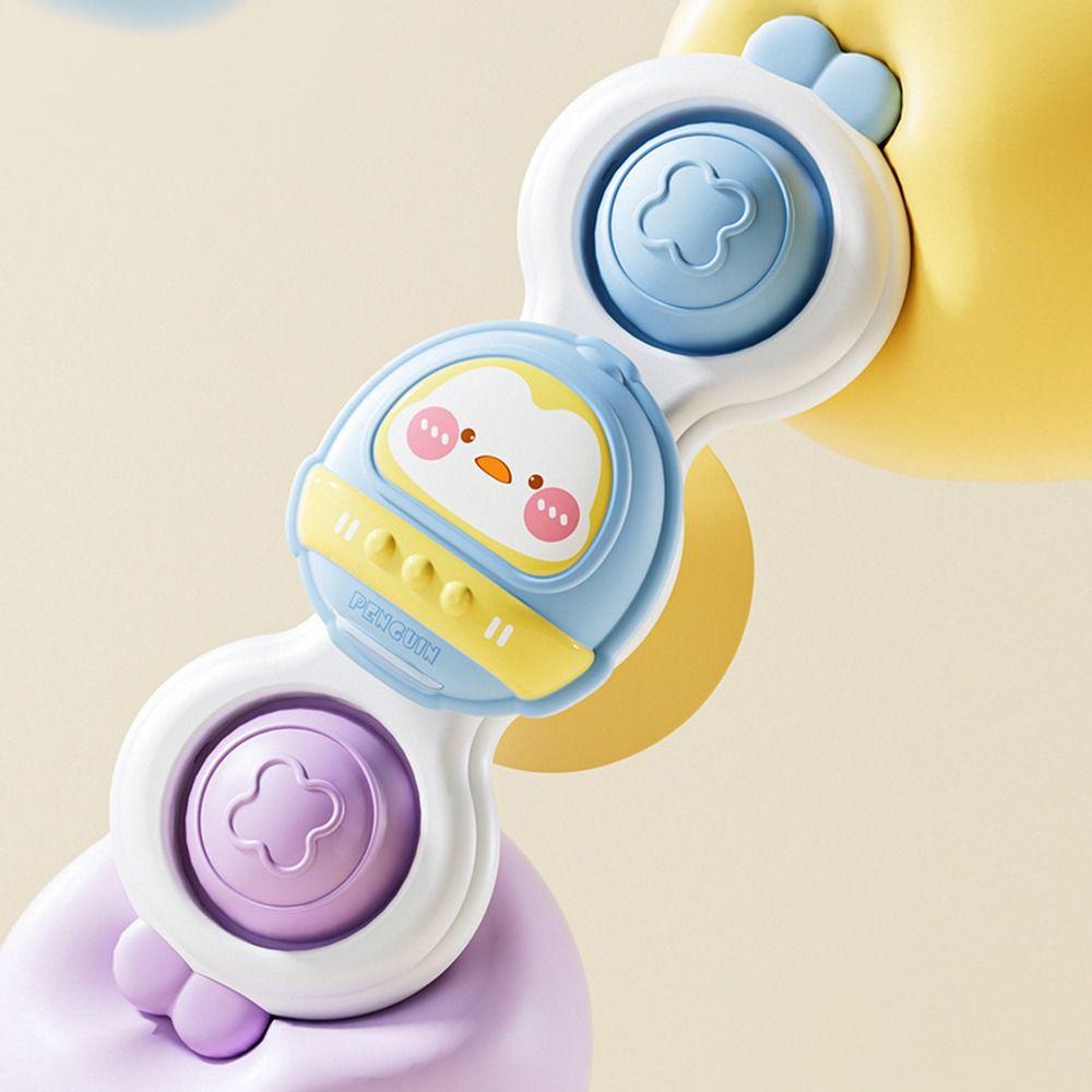 3Pcs/Set Rotating Rattle Suction Cup Spinner Toys Cartoon Animal Spinner Children Gift