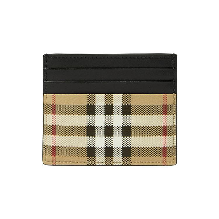 

Burberry 6 Slot Check Pattern PU Card Holder Women Card Holder Classic-Beige 80741101 Basic Set (Bag+Dust Bag)