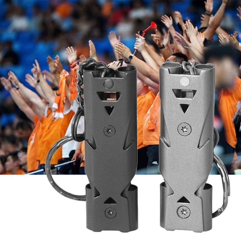 2 Pcs Emergency Whistles Portable Double Tube Whistles Outdoor Survival Whistles