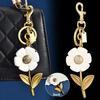 Zinc Zinc Alloy Flower Bag Pendant Floral Car Key Chain Exquisite Handbag Decor  Bag Decoration