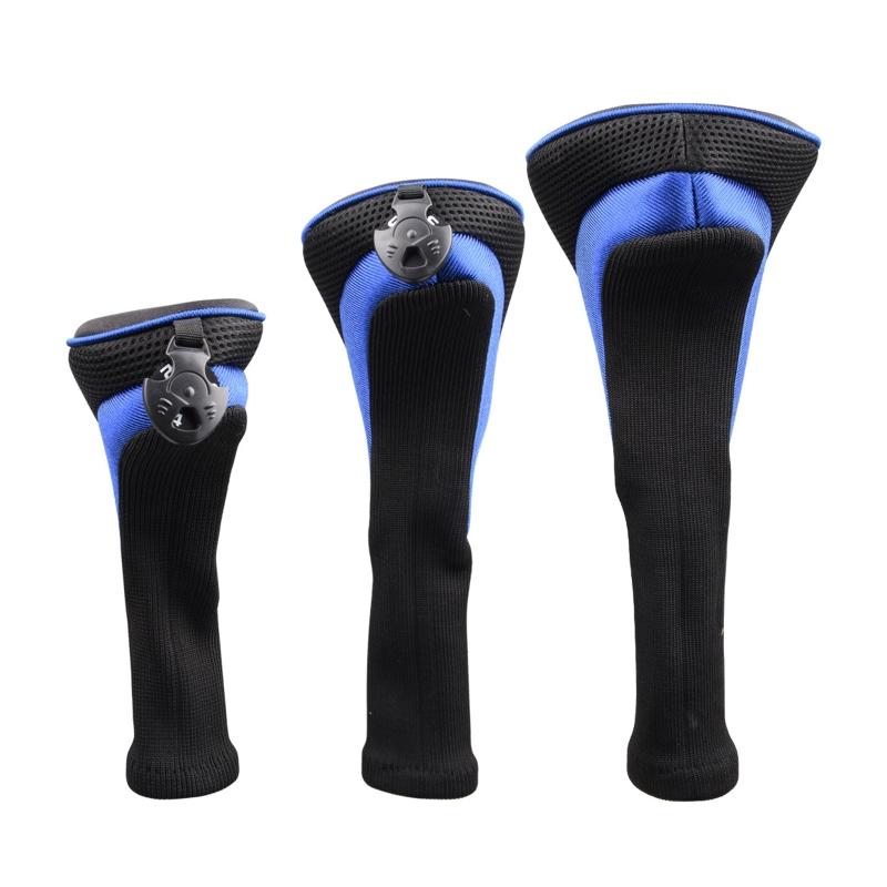 Golfový potah na hlavu pro fairwayová dřeva, driver, hybridy, dlouhý krk, síťovaný potah na golfovou hlavu s vyměnitelným číslem.