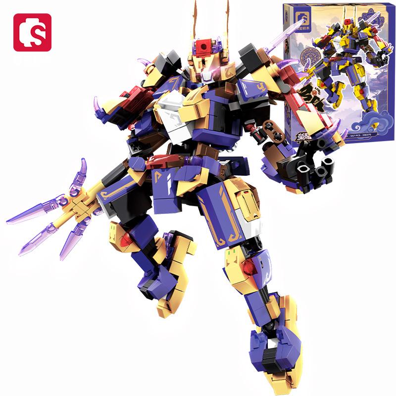 Non-Toxic Sembo Block 557Pcs Mechanic Series Transforming Model Kit Mecha Building Blocks Ornaments Kids Toys Children Christmas Gifts