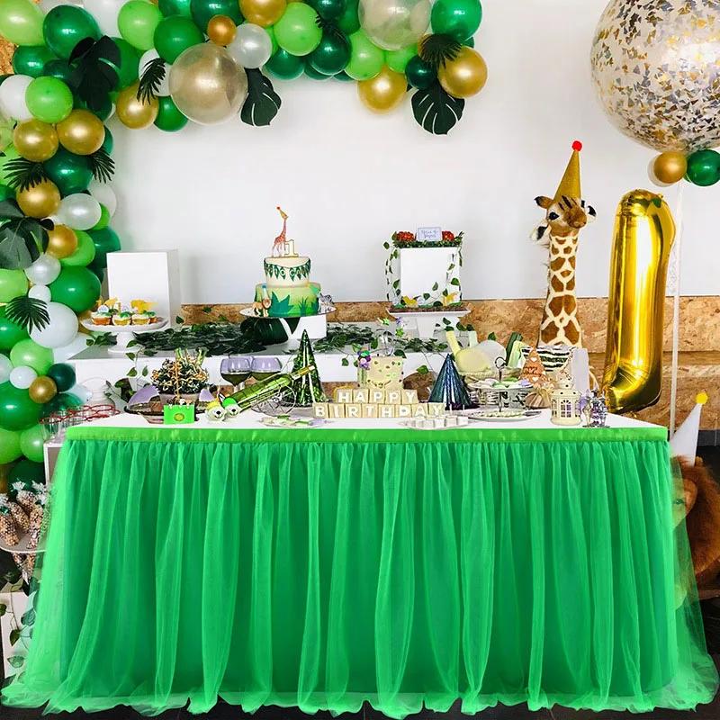 6/9/14FT Table Skirts Birthday Tulle Table Skirting Wedding Party Tutu Tulle Table Skirt Baby Shower Wedding Party Home Decor