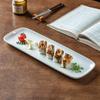 Plate Tray Household High-End Ceramic Fish Plate Creative Rectangular Plate Tableware Plate Sushi Special Plate