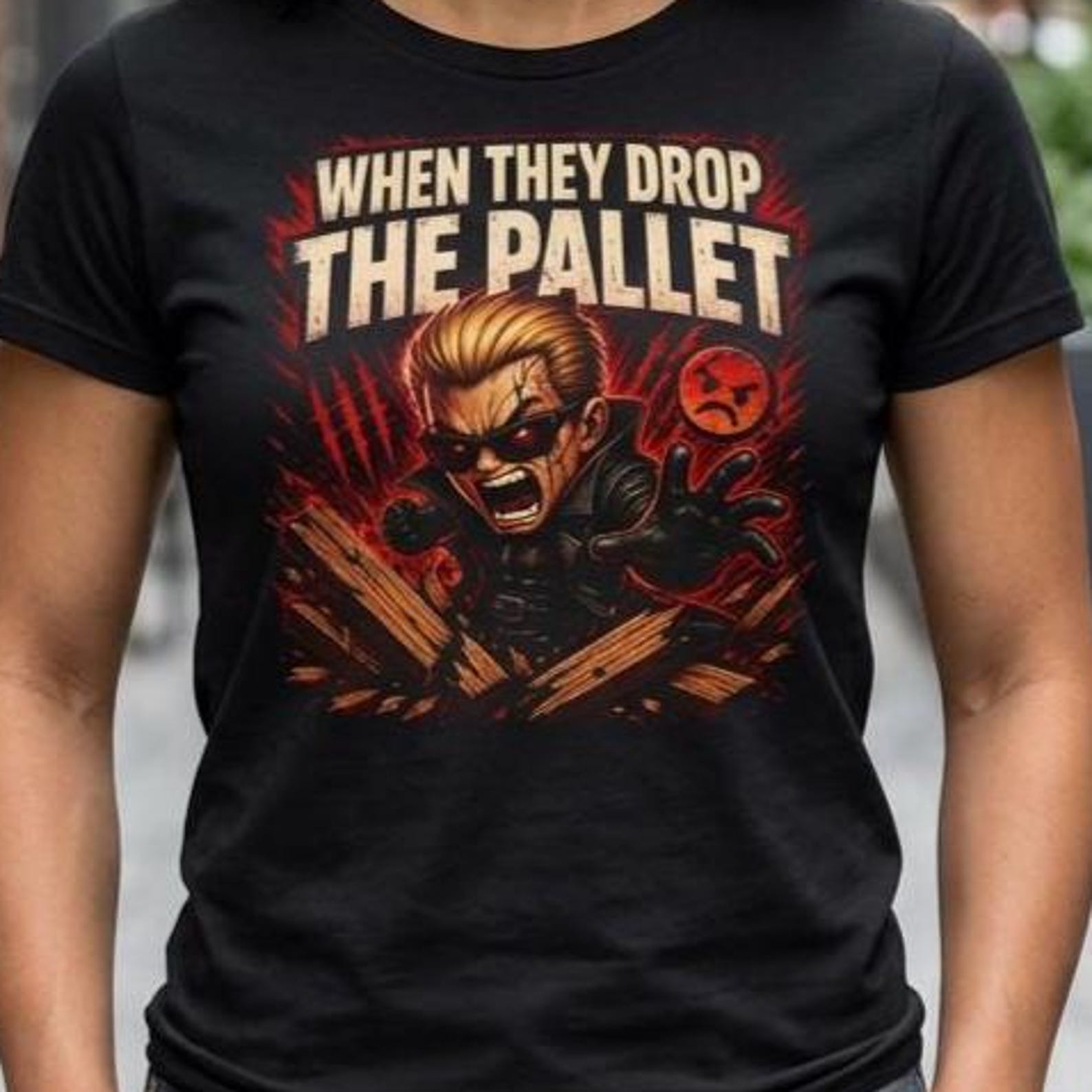 DBD Inspired Pallet Drop Shirt, When They Drop The Pallet Tee, Funny Horror Gamer Gift, Killer Rage Survivor Shirt S