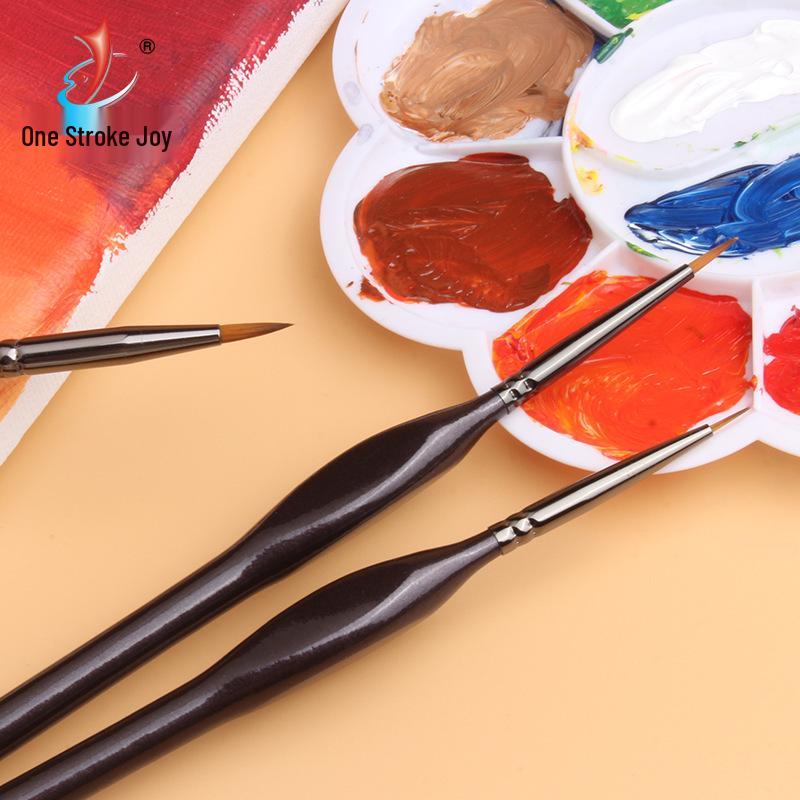 One Stroke Music Black Triangle Handle Brush Set for Watercolor, Gouache, and Acrylic Painting