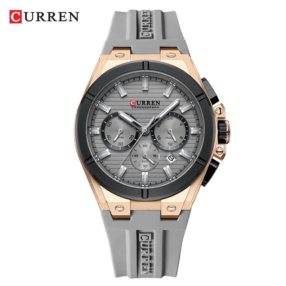 CURREN 8487 Men's Multifunctional Six-Hand Chronograph Sport Watch