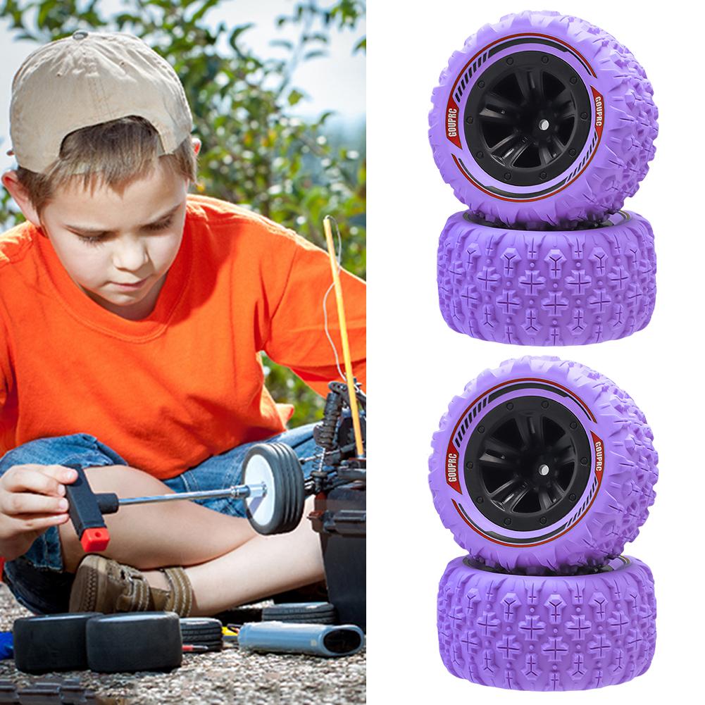 4Pcs 12mm Hex RC Wheel Tires Set Swamp Claw Mud Terrain Tires RC Wheels and Tires for 1/14 1/16 RC Car Crawler Truck Accessories