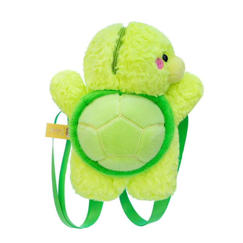 Puppy Tortoise Piglet Animal Plush Backpack With Zipper Detachable Children Bag