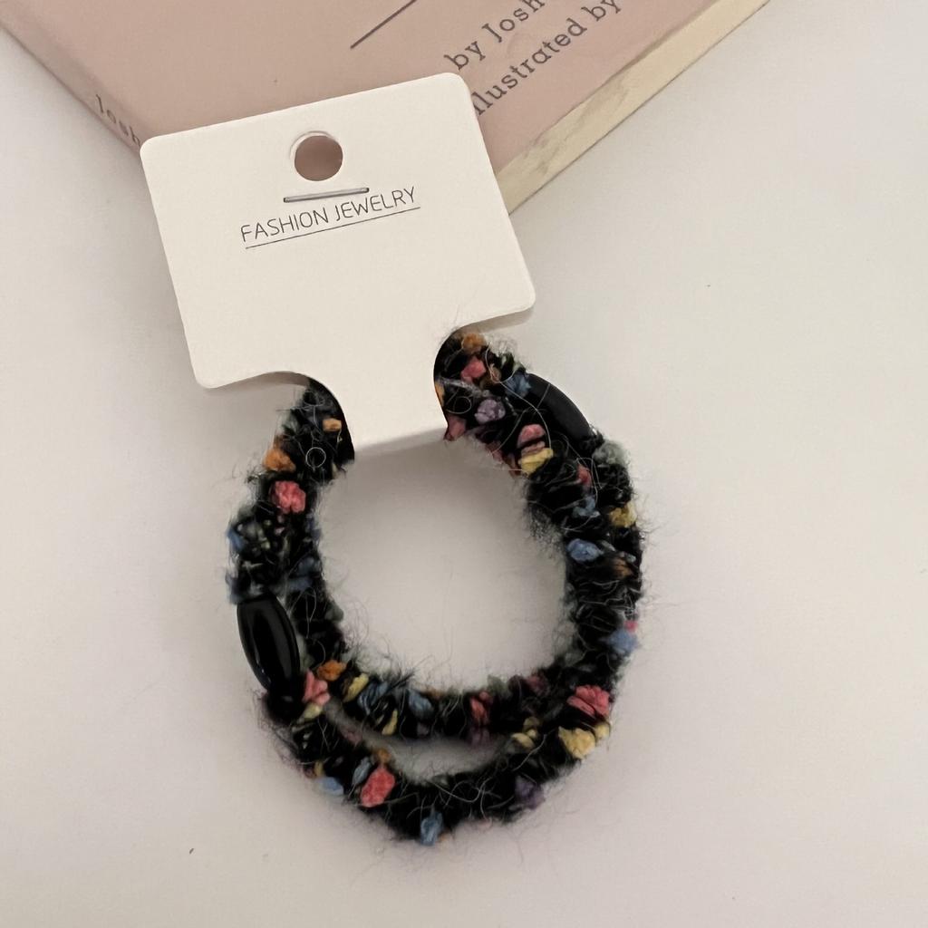 Candy Multicolored Wool Is Wound Around The Hair Band, with A Girlish Heart Hair Tie and A Female Forest-tied Hair Band