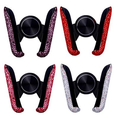 Mini Flexible Stable Shining Rhinestone Car Air Vent Phone Holder Support Stand