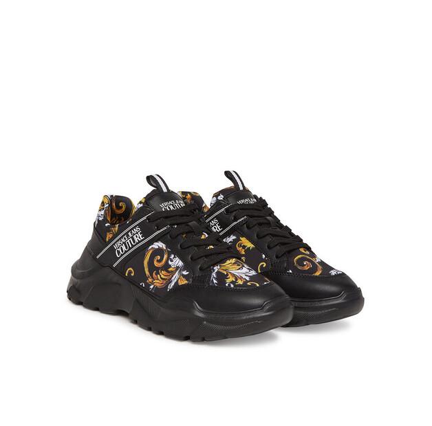 Мужские кроссовки Versace Jeans Couture 78ya3sc2 чёрные