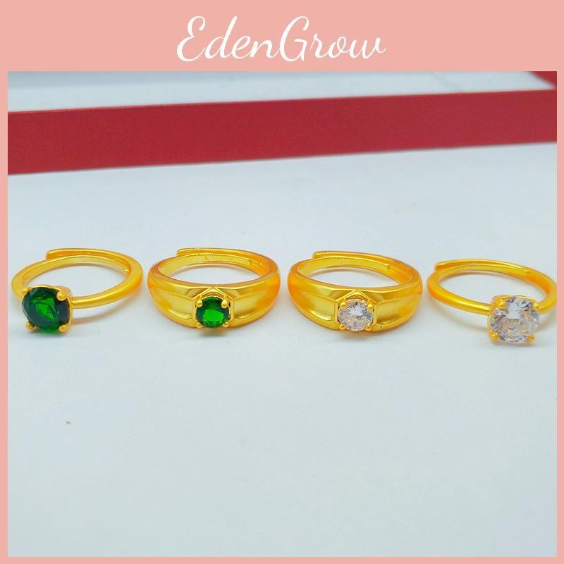 Chic Plated Gold Brass Couple Rings Featuring Stunning S For Occasions Romantic