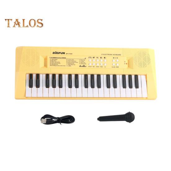 Dětská elektronická klaviatura s mikrofonem 37 kláves Multifunkční hudební nástroj Hračka Batolata Chlapci Dívky USB Bateriové Napájení Vzdělávací