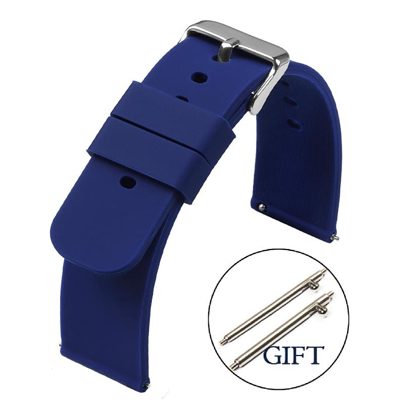 Silikon-Uhrenarmband 18mm 20mm 22mm 24mm Uhrarmband Smartwatch Armband Herren Damen Ersatz-Armband Weiches Rejot Uhrenband